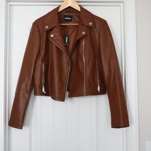 EXPRESS FAUX LEATHER COAT (L) BRAND NEW!